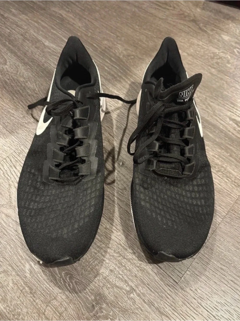 Nike Pegasus Black and White Men's Athletic Running Shoes